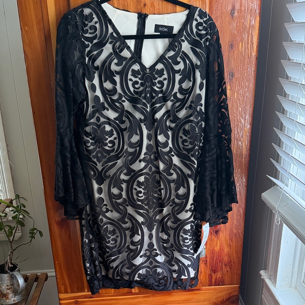 Black and White Lace Dress